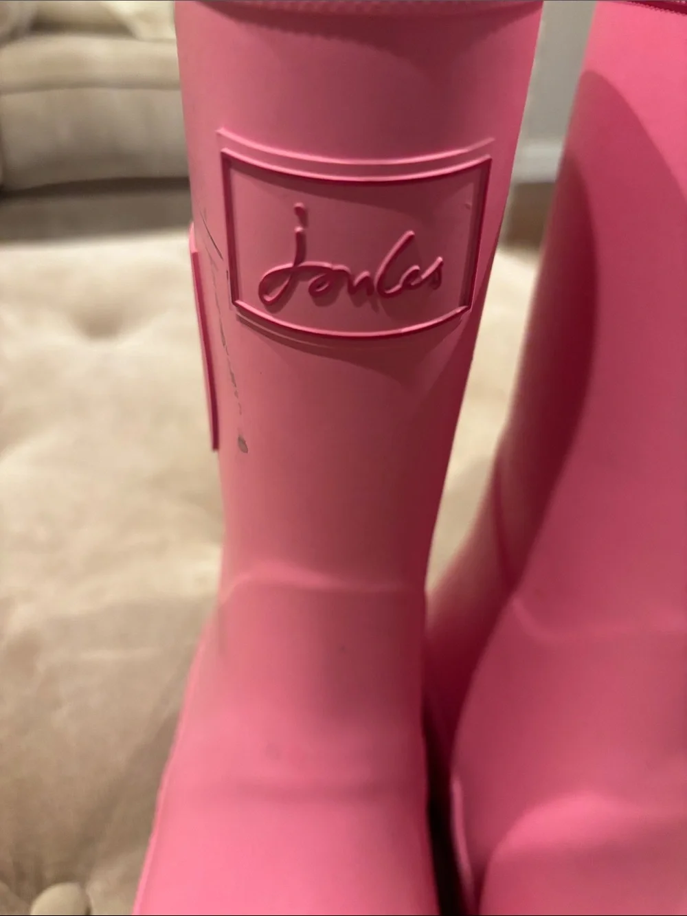 Joules Pink Kids' Rain Boots